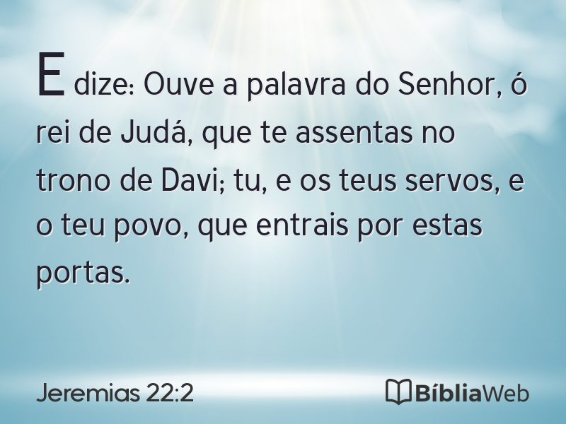Jeremias 22:2 em imagem para compartilhar