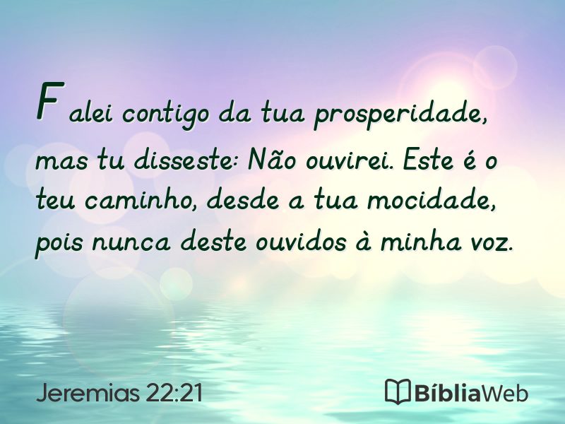 Jeremias 22:21 em imagem para compartilhar