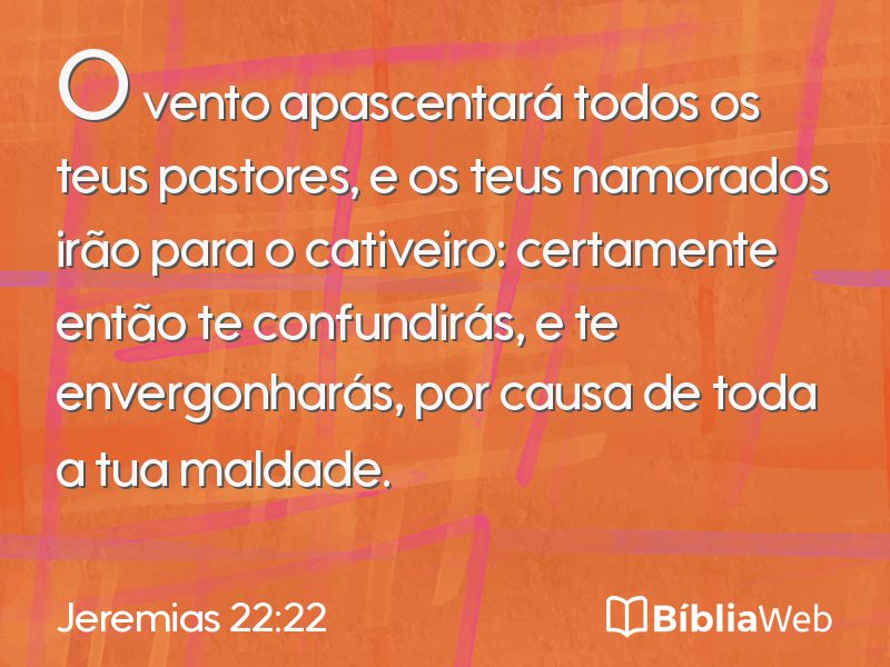 Jeremias 22:22 em imagem para compartilhar