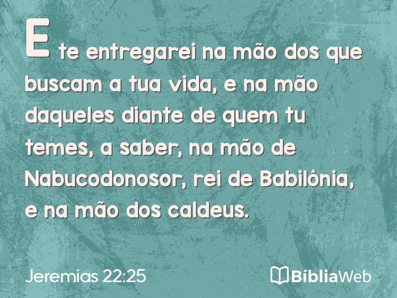 Jeremias 22:25 em imagem para compartilhar