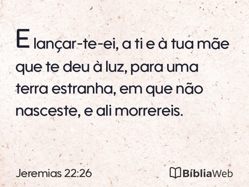 Jeremias 22:26 em imagem para compartilhar