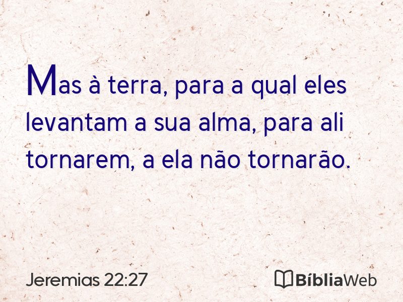 Jeremias 22:27 em imagem para compartilhar