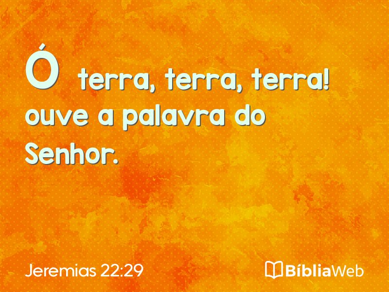Jeremias 22:29 em imagem para compartilhar