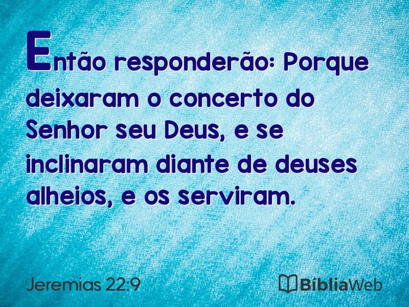 Jeremias 22:9 em imagem para compartilhar