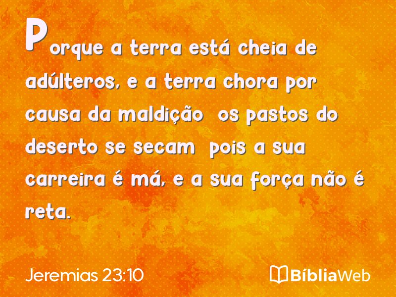 Jeremias 23:10 em imagem para compartilhar