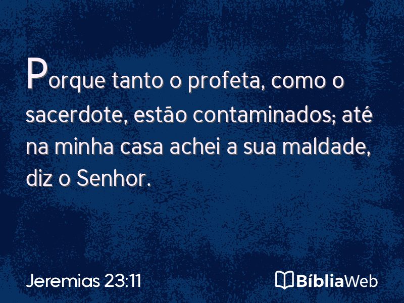 Jeremias 23:11 em imagem para compartilhar