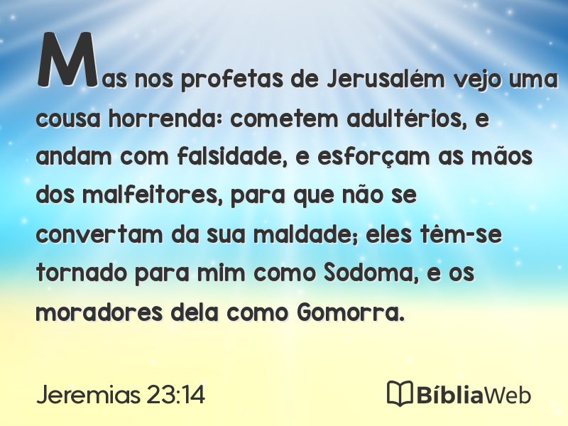 Jeremias 23:14 em imagem para compartilhar