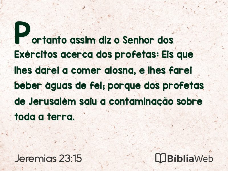 Jeremias 23:15 em imagem para compartilhar