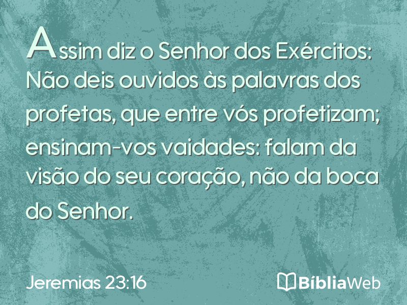 Jeremias 23:16 em imagem para compartilhar