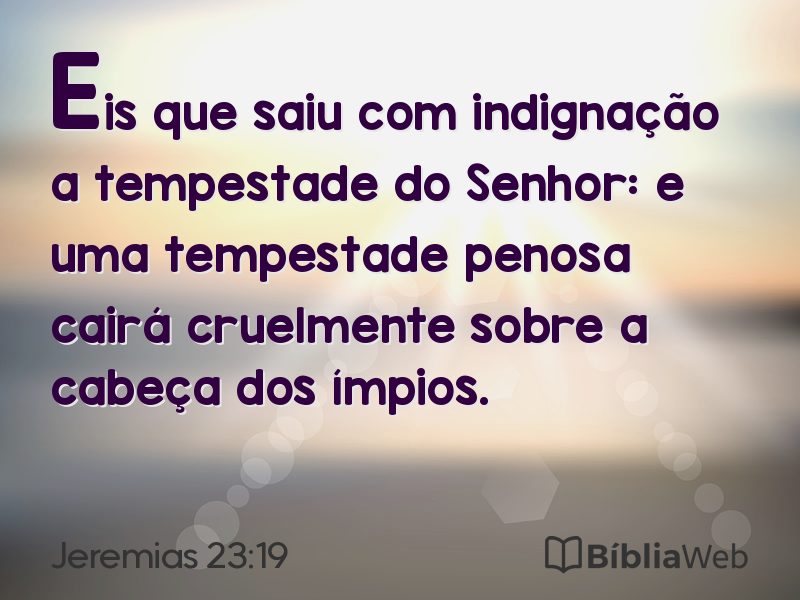 Jeremias 23:19 em imagem para compartilhar
