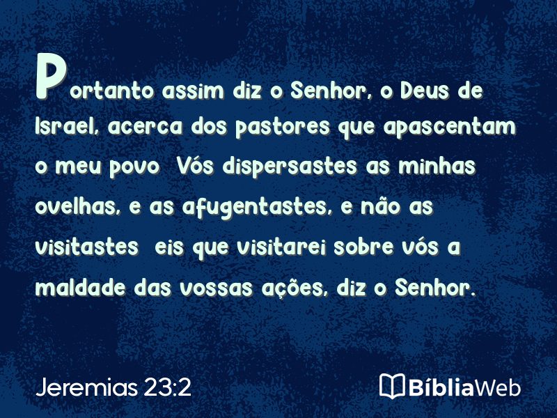 Jeremias 23:2 em imagem para compartilhar