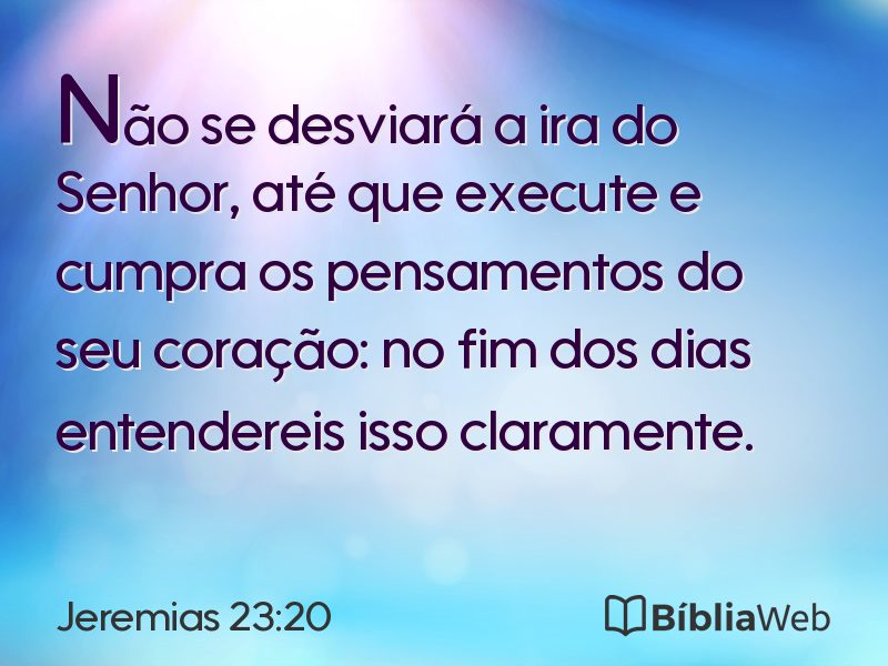 Jeremias 23:20 em imagem para compartilhar