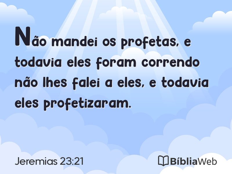 Jeremias 23:21 em imagem para compartilhar