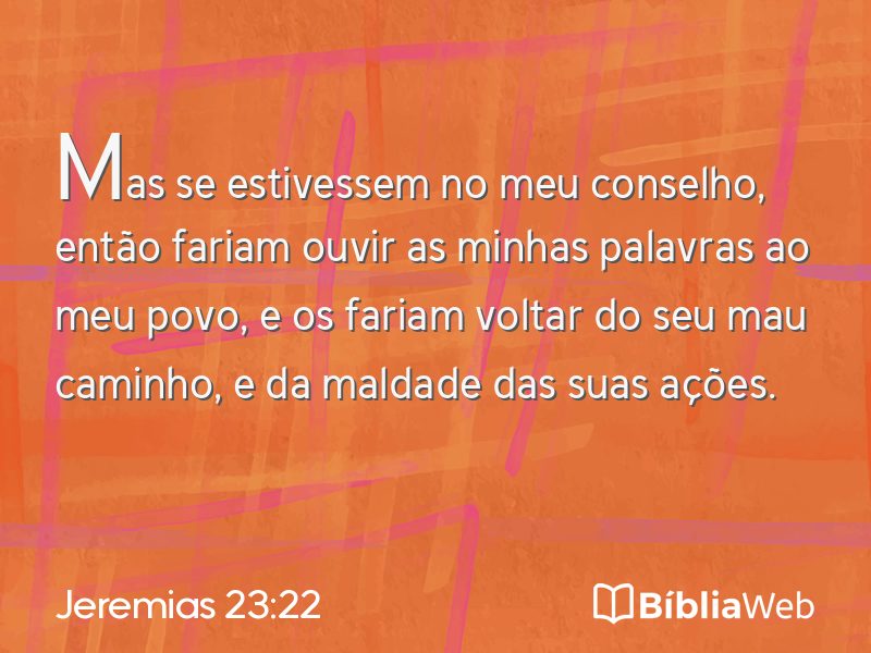 Jeremias 23:22 em imagem para compartilhar