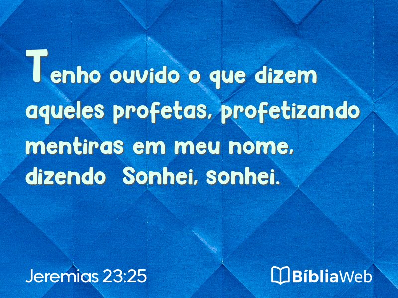 Jeremias 23:25 em imagem para compartilhar