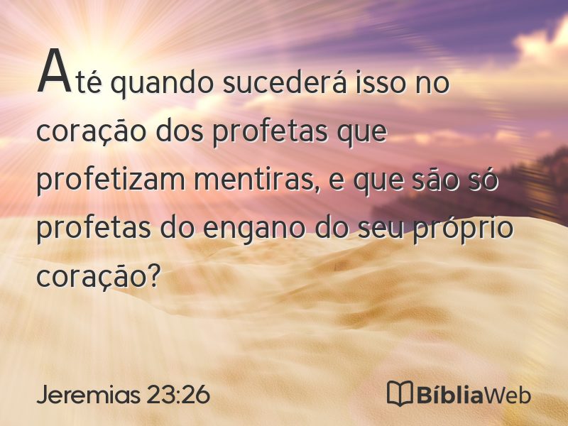 Jeremias 23:26 em imagem para compartilhar