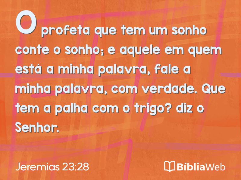 Jeremias 23:28 em imagem para compartilhar