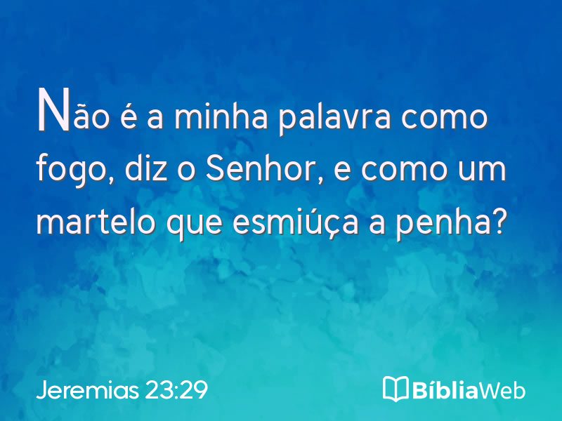 Jeremias 23:29 em imagem para compartilhar