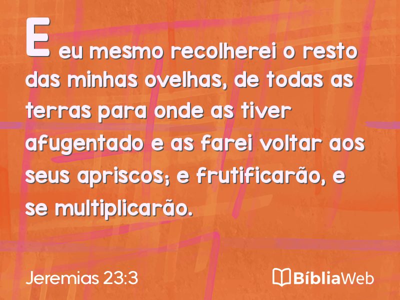 Jeremias 23:3 em imagem para compartilhar