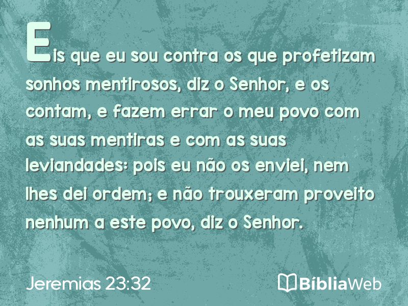 Jeremias 23:32 em imagem para compartilhar