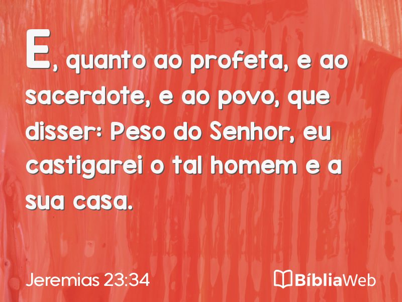 Jeremias 23:34 em imagem para compartilhar