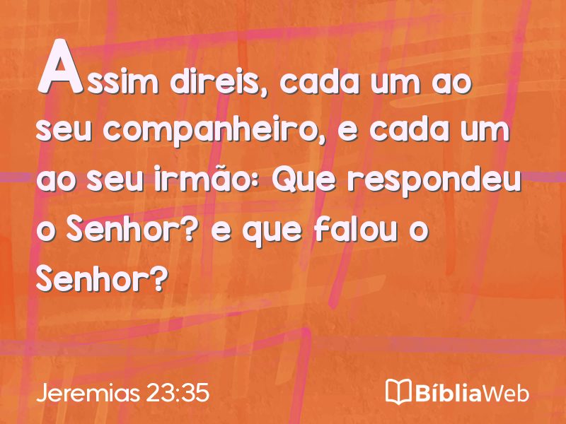 Jeremias 23:35 em imagem para compartilhar