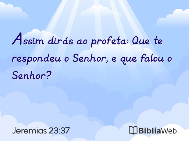 Jeremias 23:37 em imagem para compartilhar
