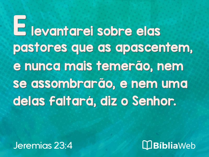 Jeremias 23:4 em imagem para compartilhar