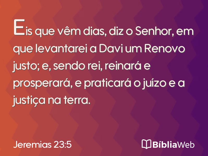 Jeremias 23:5 em imagem para compartilhar