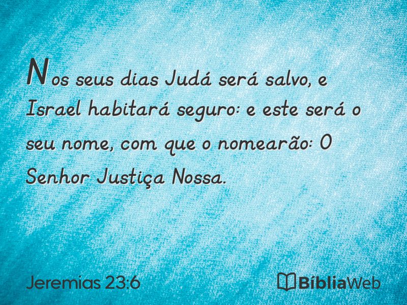 Jeremias 23:6 em imagem para compartilhar