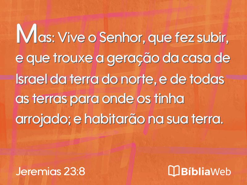 Jeremias 23:8 em imagem para compartilhar