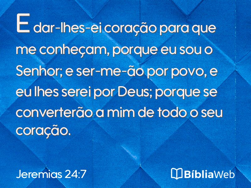 Jeremias 24:7 em imagem para compartilhar