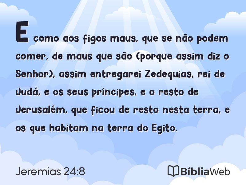 Jeremias 24:8 em imagem para compartilhar