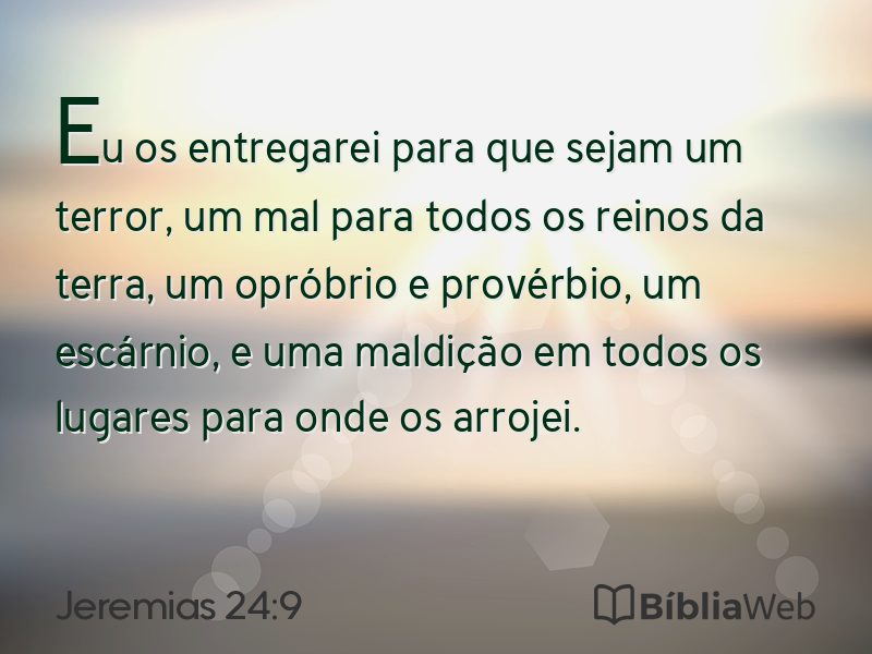 Jeremias 24:9 em imagem para compartilhar