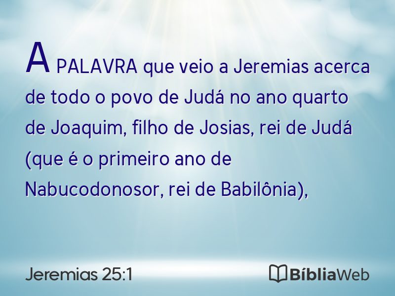 Jeremias 25:1 em imagem para compartilhar