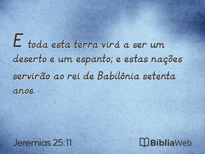 Jeremias 25:11 em imagem para compartilhar
