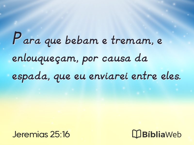 Jeremias 25:16 em imagem para compartilhar