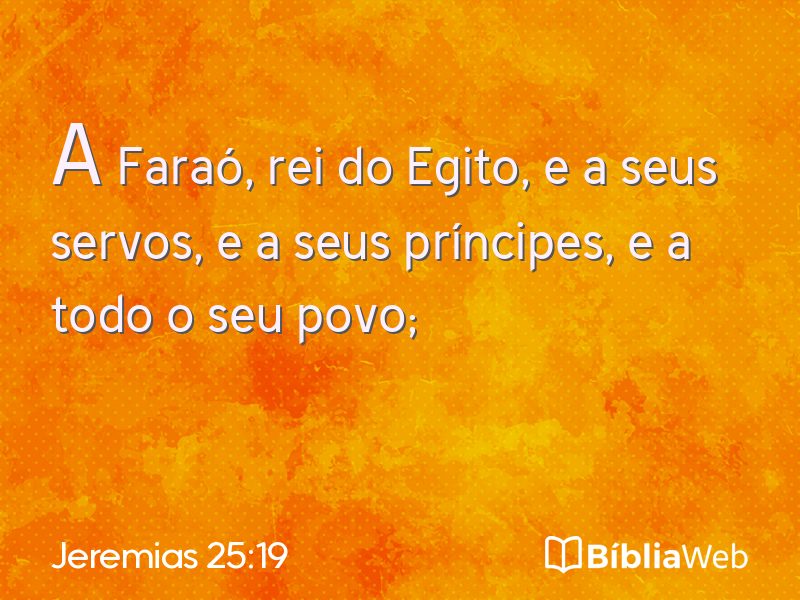 Jeremias 25:19 em imagem para compartilhar