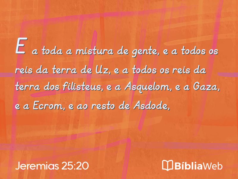 Jeremias 25:20 em imagem para compartilhar