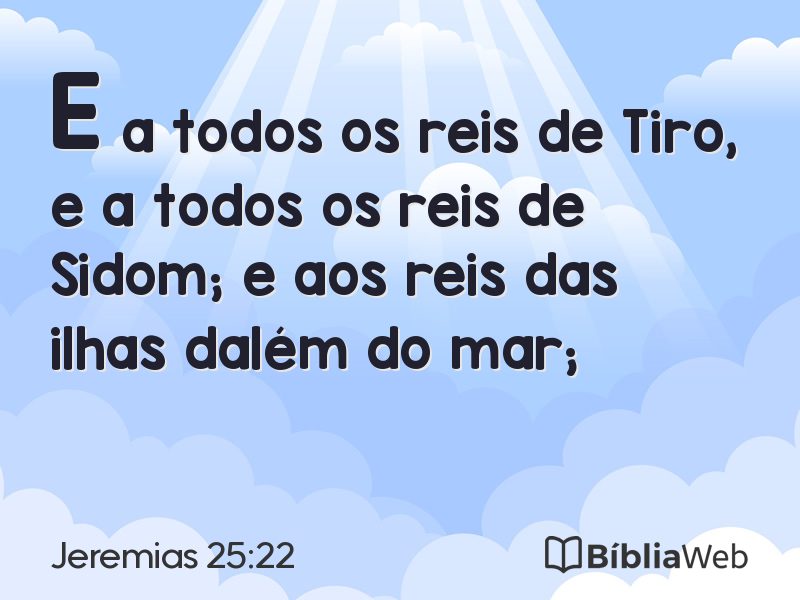 Jeremias 25:22 em imagem para compartilhar