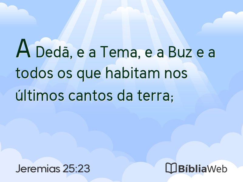 Jeremias 25:23 em imagem para compartilhar