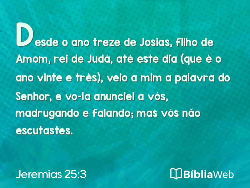 Jeremias 25:3 em imagem para compartilhar