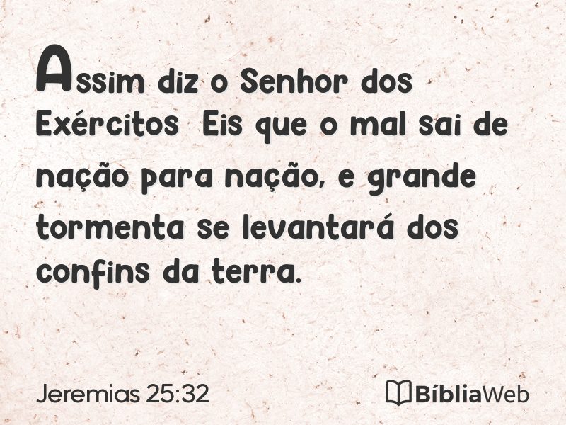 Jeremias 25:32 em imagem para compartilhar