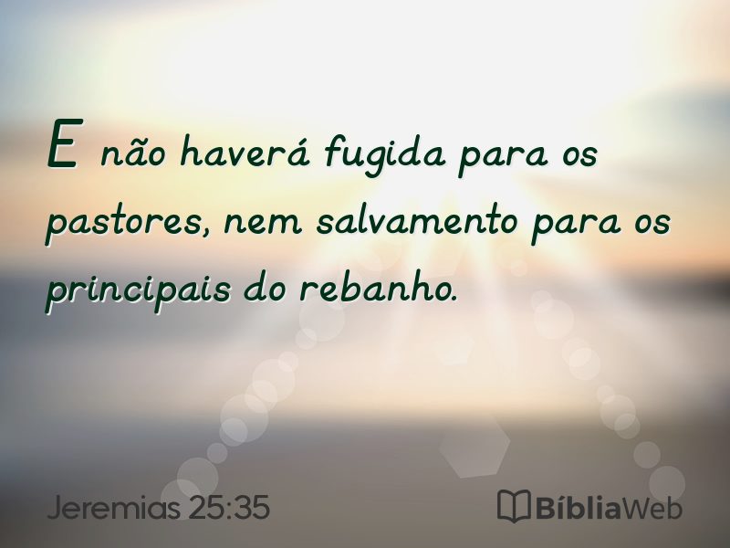 Jeremias 25:35 em imagem para compartilhar