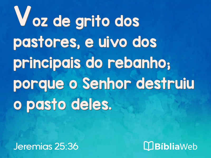 Jeremias 25:36 em imagem para compartilhar