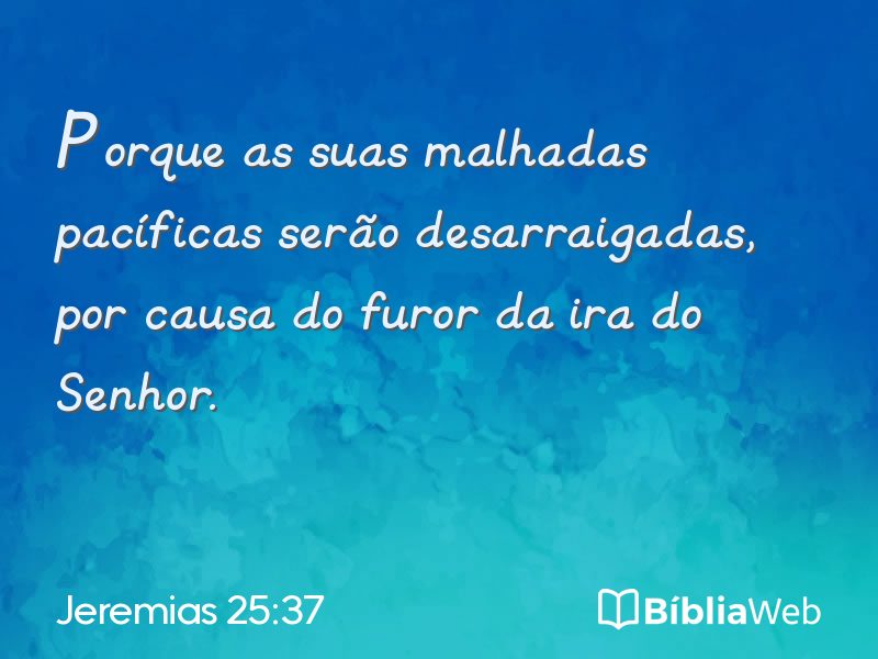 Jeremias 25:37 em imagem para compartilhar