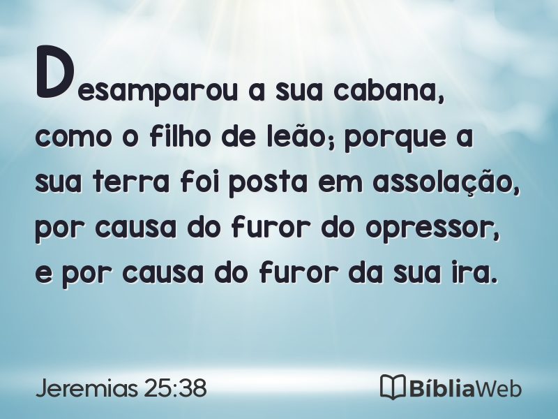 Jeremias 25:38 em imagem para compartilhar