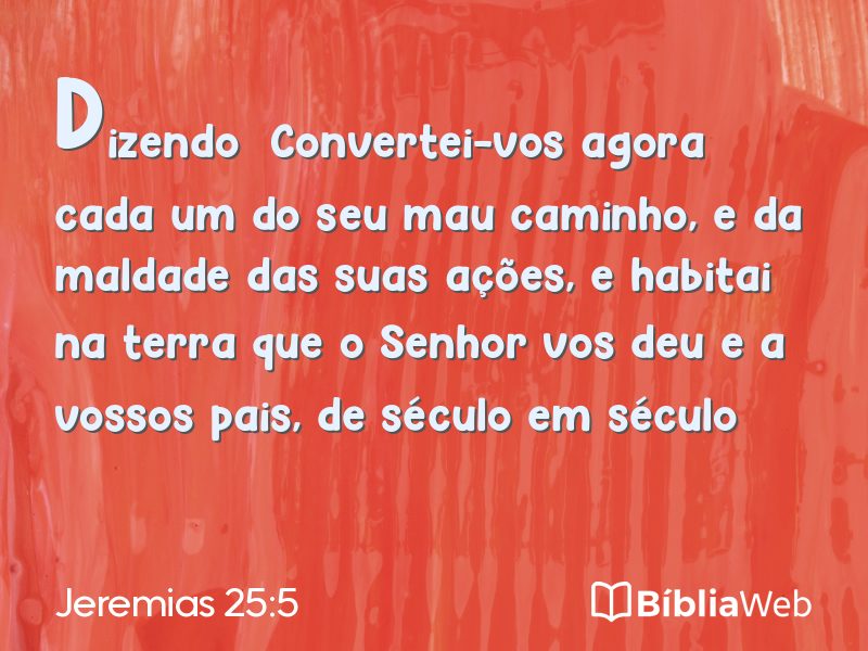 Jeremias 25:5 em imagem para compartilhar
