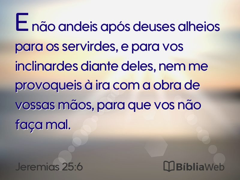 Jeremias 25:6 em imagem para compartilhar