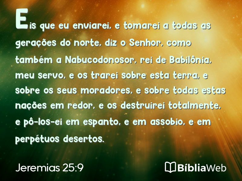Jeremias 25:9 em imagem para compartilhar